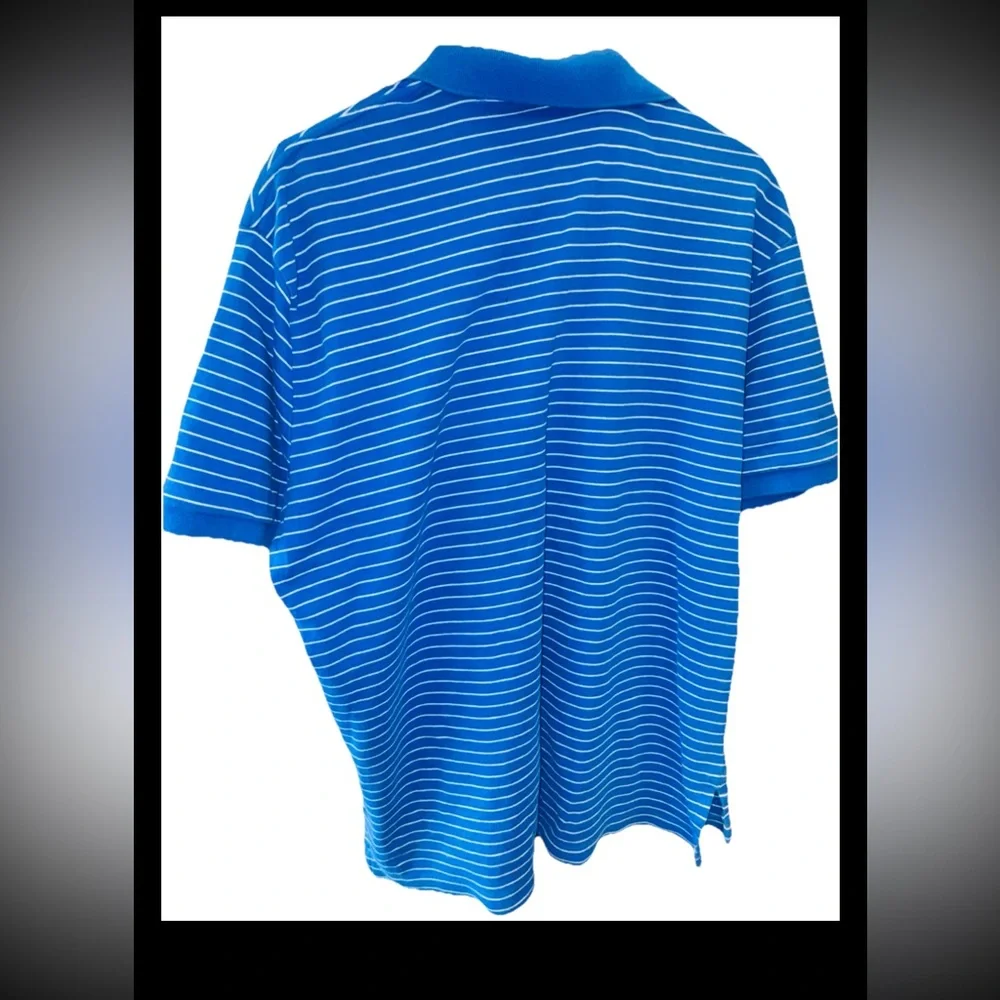Polo Ralph Lauren Blue Striped Polo Shirt XL Classic Pony Preppy Golf